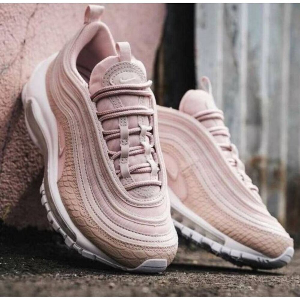 NIKE Air Max 97 Premium 'Pink Snakeskin' Running Shoes Size 6.5